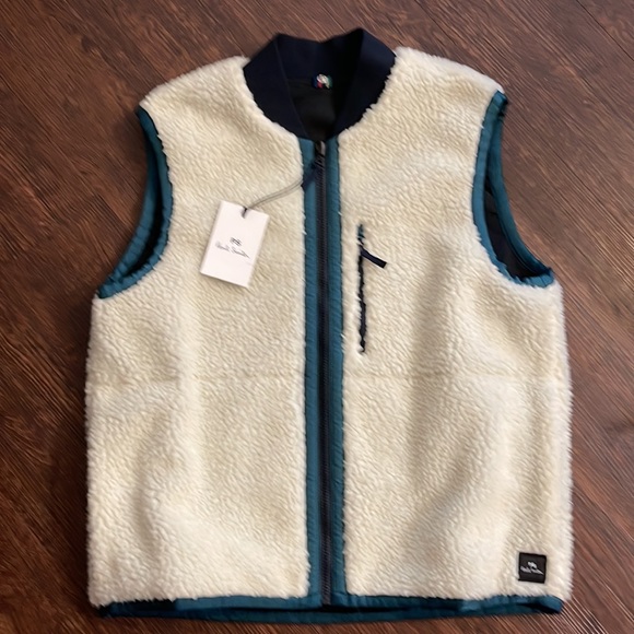 🔥NWT Paul Smith Men’s Reversible Gilet Vest Sz Large - Picture 2 of 13